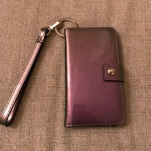 Henri Bendel Petrol phone case/wallet